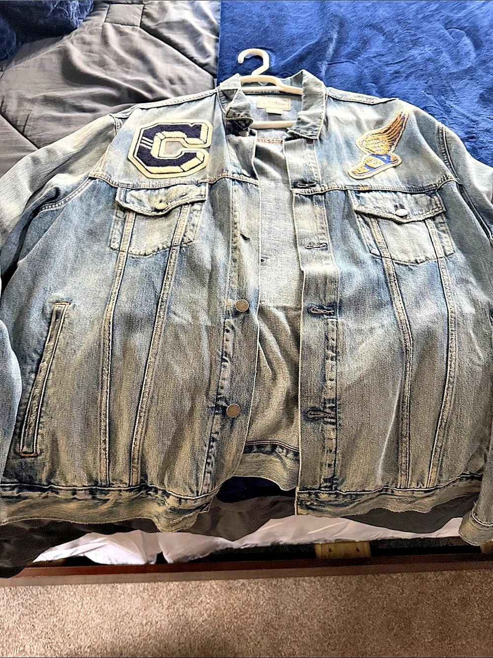 Polo Ralph Lauren Graphic Patch Denim Jacket in Blue